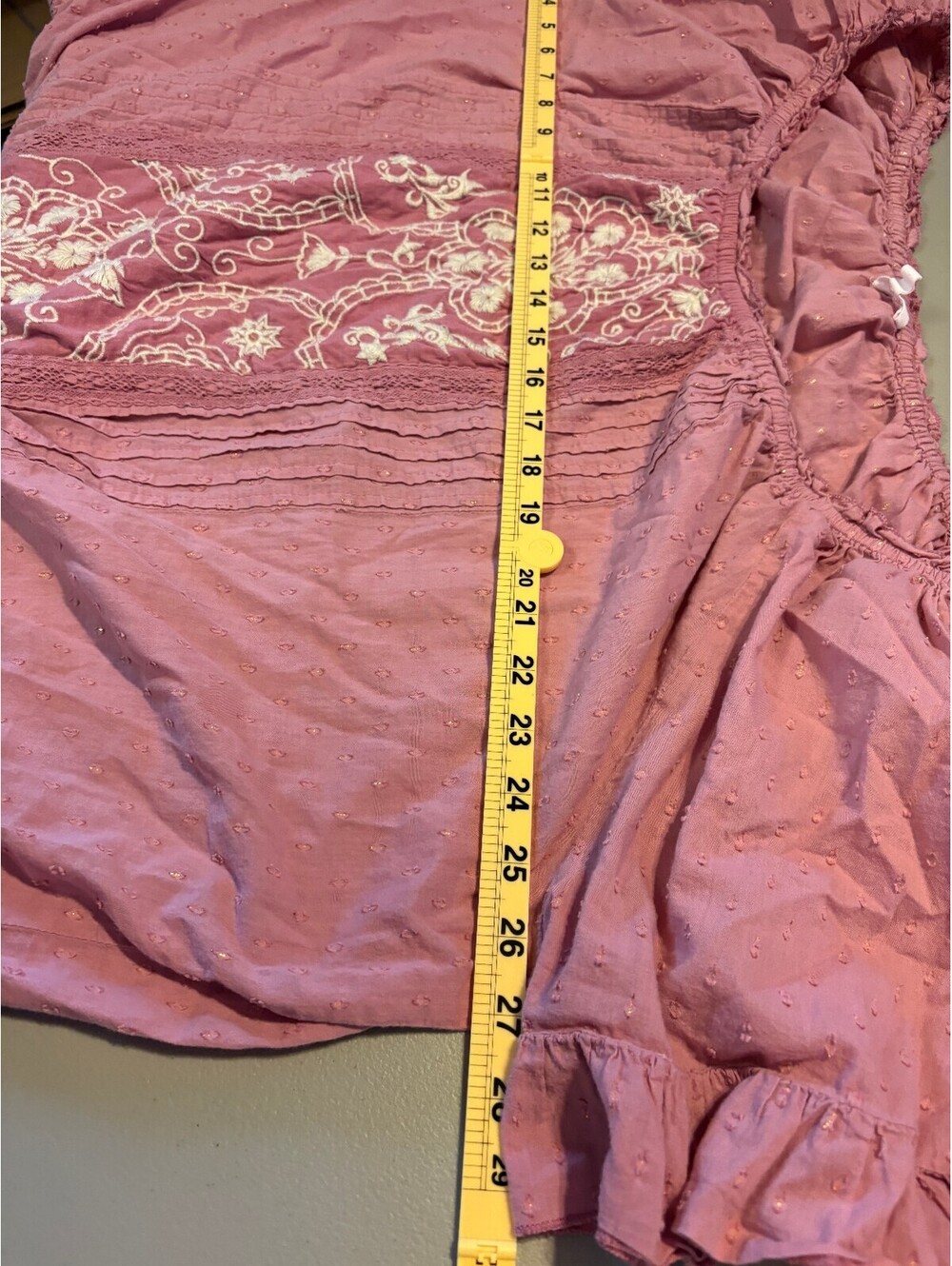Maurices Mauve Embroidered Bohemian Style Blouse Size 2X - Picture 9 of 10